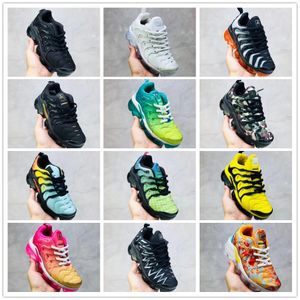 2020 Baby Kinder TN Plus Laufschuhe Jugend Kinder Sport Lila Aurora Grün Cool Grey Teal Blau Bumblebee Spirit Junge Mädchen Größe 24-35