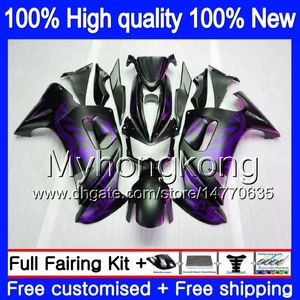 Bodys For KAWASAKI 650R ER6 F 650 R ER-6F 2006 2007 2008 204MY.52 ER 6 F 650R-ER6F ER6F 06 08 ER 6F 06 07 08 Matte purple Full Fairing