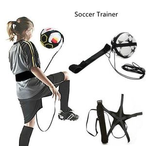 Fotbollskula jonglera väskor Barnhjälp Cirkelbälte Kids Football Training Equipment Kick Solo Soccer Trainer Football Kick Jongle Bag