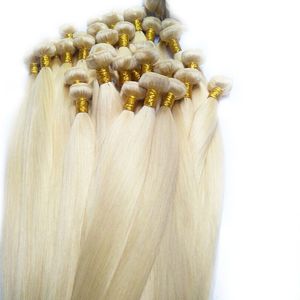 Erstklassige Farbe 613 # indisches gerades reines Menschenhaar spinnt Bündel blonde Farbe Remy-Haar 3 Stück oder 4 Stück