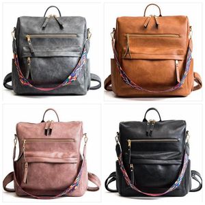 Meninas PU Backpack bolsa impermeável de Bookbag Moda de Alta Capacidade Bolsas Retro Viagem Backpack Cadeia Luxo Feminino Messenger Bag ZYQ414