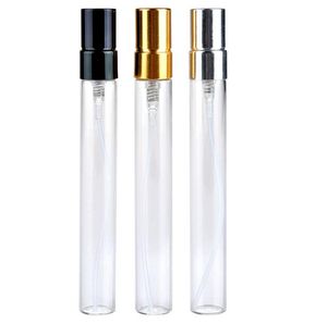esale 10ML Aluminum Sprayer Transparent Glass Perfume Bottle Travel Spray Portable Empty Cosmetic Containers With SN2471