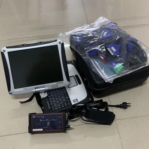 riparazione di camion pesanti Scanner per strumenti diagnostici diesel con PC CF19 touch screen laptop cavi completi Toughbook