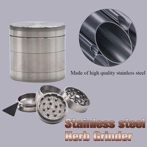 New Arrive "304 Stainless Steel" Metal Smoking Heb Grinder 47MM Sharp Diamond Teeth Smoking Tobacco Herb Grinder Spice Crusher Hand Muller