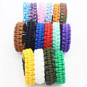 550 7survival Paracord Bracelet Men Women Military Emergency Gear Parachute Rope Braided Cord Plastic Buckle Camping Hiking Kits