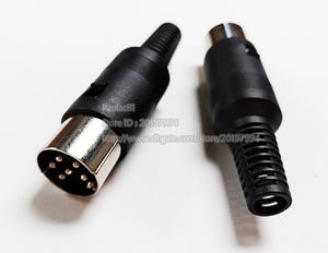 DIN 6Pin Male Plug Connector with Plastic Handle/20PCS