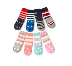 Babys skor och strumpor Baby's Long Tube inomhus Barngolvstrumpor Baby's Soft Bottom Non Slip Walking Socks