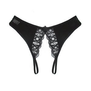 Sexy Dessous für Damen, heiße erotische Höschen mit offenem Schritt, Porno-Spitze, transparente Unterwäsche, ouvert, Sexkleidung, freche Slips für Frau T191101