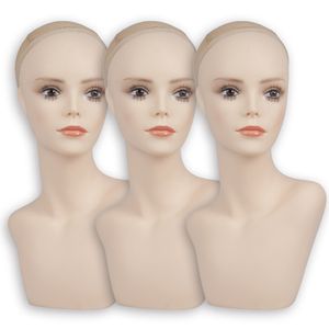 Wholesale wig heads resale online - 1 Piece Hot Sale Models Available PVC Mannequin Head Sale For Wigs Jewelry And Hats Display