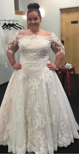 2019 Damen-Hochzeitskleid im spanischen Stil, weiß, groß, mit kurzen Ärmeln, arbisch, schwanger, Strand-Spitze-Brautkleider