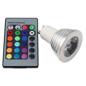 3W GU10 RGB LED-glödlampa fjärrkontroll AC 85-265V