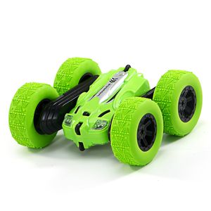 Wireless control car stunt off-road vehicle remote control double-sided rolling charging dump truck light toy car