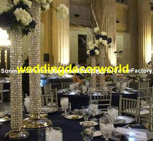 Wholesaleホームパーティーテーブル装飾結婚式のクリスタルロードリードウェディングフラワーホルダースタンド