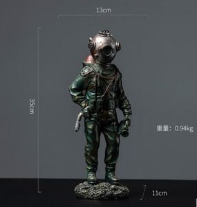 European retro diver model crafts ornaments creative home model room living room wine cabinet decoration furnishings