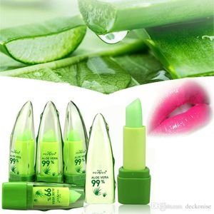 New Natural 99% ALOE VERA Moistourizing Lips Batom Jelly Lipstick Long Lasting Temperature Change Color Lipstick Makeup
