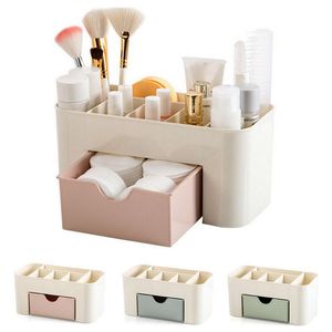 Acrylic Makeup Box Arrangörer Stor kapacitet Smycken Kosmetisk Förvaringslåda Med Lådor Plast Läppstift Hållare Sundries Container