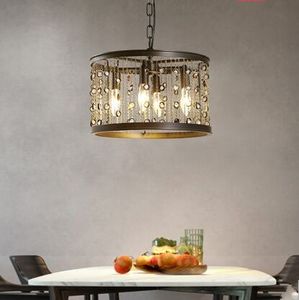 American Loft Vintage Lamp industrial Bar Retro cristal decoração Pendant luzes LED Lighting Luminária Sala Pendant MYY