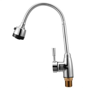 1pcs Zinc Alloy 360 Degree Rotatable Spout Kitchen Hot Cold Mixer Sitting Tap Handheld Wash Basin Faucet For Deck Mounted