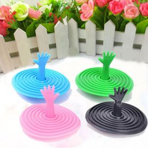 Washroom Hand Shape Plug Water Rubber Sink Bathtub Stopper Home Decor 0423