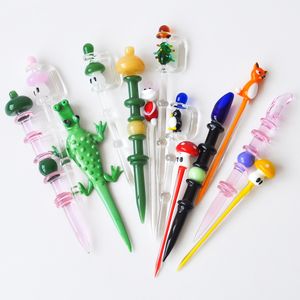 New Design Glass Dabbers 흡연 액세서리 왁스 DAB 도구 탄수화물 캡 왁스 도구 물 봉