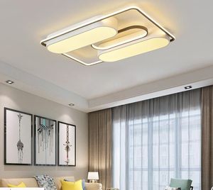 Luzes de teto moderno quadrado LED para sala de estar quarto branco e cor de café lar luminária luminária AC 110V-AC260V Myy