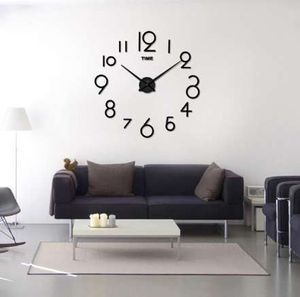 Orologio da parete Soggiorno DIY 3D Decorazione domestica Specchio Grande Art Design Wanduhr Reloj de pared 17a18
