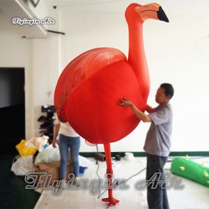 Özelleştirilmiş Büyük Hayvan Modeli Şişirilebilir Kuş Balonu 2.3m Yükseklik Park ve Parti Dekorasyonu için Flamingo