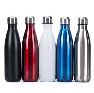 500ml 17oz Cola bottiglia d'acqua sottovuoto da viaggio bicchiere da bere doppia parete in acciaio inossidabile a forma di coca cola tazza di isolamento termico per esterni