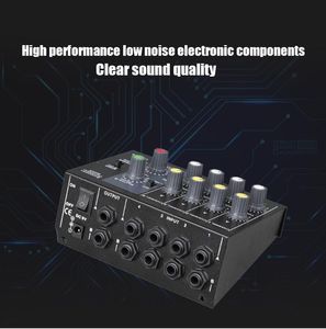 Freeshipping DAOI 8-channel line mixer Cara OK microphone amplifier reverberation board Microphone Digital Reverb Plat