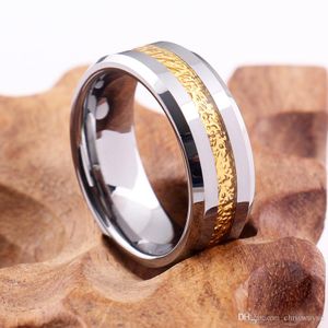 Retro fein zwischen Gold Wolframstahl Hartmetall Ring europäischen und amerikanischen neuen Schmuck Superman Wolfram Ring Männer Ringe MR062