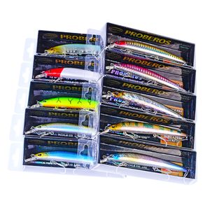 DHL Shippping 새로운 10 가지 색상 플라스틱 8 3 후크 Minnow 낚시 미끼 11 5cm 9g 큰 깊은 바다 크랭크 바트 인공 wobbler