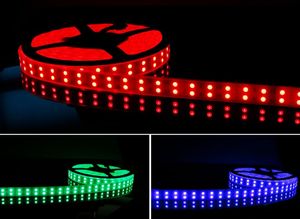12V M Double Row SMD Tube LED Wodoodporna LED Strip Light LED RGB Paski key IR Remote A Power LLFA
