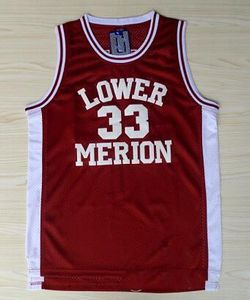 NCAA Lower Merion 33 Bryant Basketball Jersey College Men High School Hightower Red Branco Black Blue Ed Hot Hot Selling