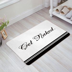 Non Slip Backing Doormat Get Naked Print Indoor/Outdoor/Front Door/Bathroom Entrance Mat Rugs