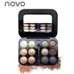 NOVO 12 Color Eye Shadow Palette Pearlescent or Matte Dazzle Color Eye Shadow With Mirror Waterproof Eye Makeup Cosmetics