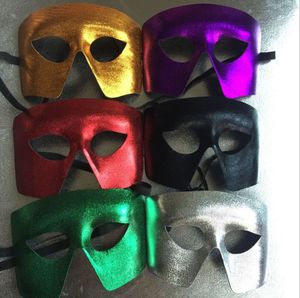 Shine PVC-förening Mask Jul Halloween Tillbehör Kompositlogo Mäns Masker Masquerade Tillbehör Vuxen 6Color Mixs