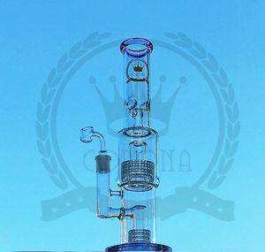 Glass Hookah Bong Recycler Fa Faberge Egg DAB Rig New Spessa Sundae Stack Pila Acqua Olio con ciotola 18mm