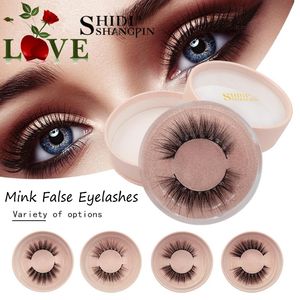 Shidishangpin Mink Eyelashes Natural Long 3D Mink Lashes Mão feita Cílios Falsos 1 Caixa 3D Lashes Eyelash Extension