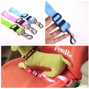 6 Colors Cat Dog Car Safety Seat Belt Harness Adjustable Pet Puppy Pup Hound Vehicle Seatbelt Lead Leash for Dogs DH0287