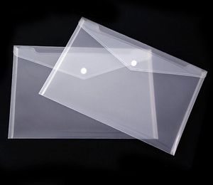 Melhores plástico transparente A5 Dobradores de arquivo saco de documentos Realizar Bolsas pastas arquivamento de armazenamento Paper Escritório Escola Fontes SN950
