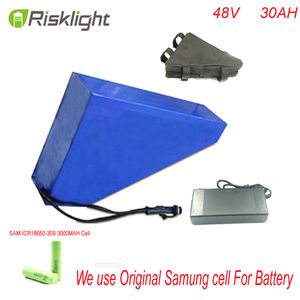 ebike batteri 48v elektrisk cykelbatteri 48V 30AH 1000W Triangle Electric Bike Lithium Ion Batteripack för Samusng Cell