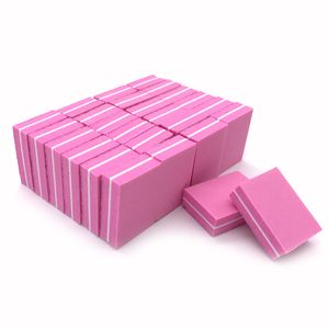 JEARLYU 20pcs/lot Nail File 100/180 Double-sided Mini Nail Files Block Pink Sponge Art Sanding Buffer File Manicure Tools