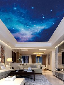 Pinturas Murais Sala teto Wallpaper Fantasia bela estrela teto mural