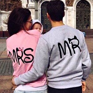 패션 스웨터 후드 Harajuku 패션 프린트 Mr and Mrs Lovers Couples Sweatshirs 가을 남성과 여성 트랙