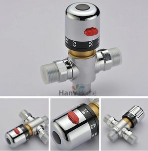 3 way Brass Thermostatic Mixing Valve Solar Water Heater Adjust Temperature Control Valve Thermostatic mixer Valve