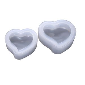 3D Силиконовые сердце Mold смолы кулон ювелирные изделия Изготовление пресс-форм глины Полимерная Кастинг Craft DIY 3 Размер Clear Color
