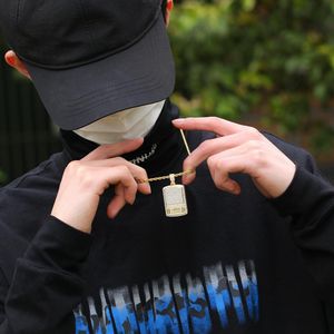 Nuovo personalizzato Mens placcato oro Bling CZ Cubic Zirconia Collana con pendente in scala digitale Hip Hop Rapper DJ Gioielli con diamanti Regalo per ragazzi