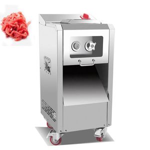 Cuttador de carne de alta eficiência Aço inoxidável Flicer de carne vertical Máquina de corte comercial Removível Blade 2200W 400kg/h