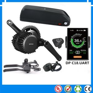 EU US NEJ TAXE BAFANG BBSHD Mid Drive 48V 1000W Elektriska cykelmotorpaket med Hailong 14.5Ah Li-Ion Down Tube Ebike Batteri