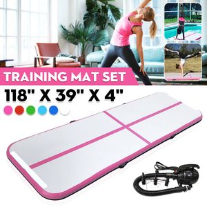 3M Inflatable Gymnastics AirTrack Tumbling Air Track Floor Trampoline for Home, Training, Cheerleading, Beach